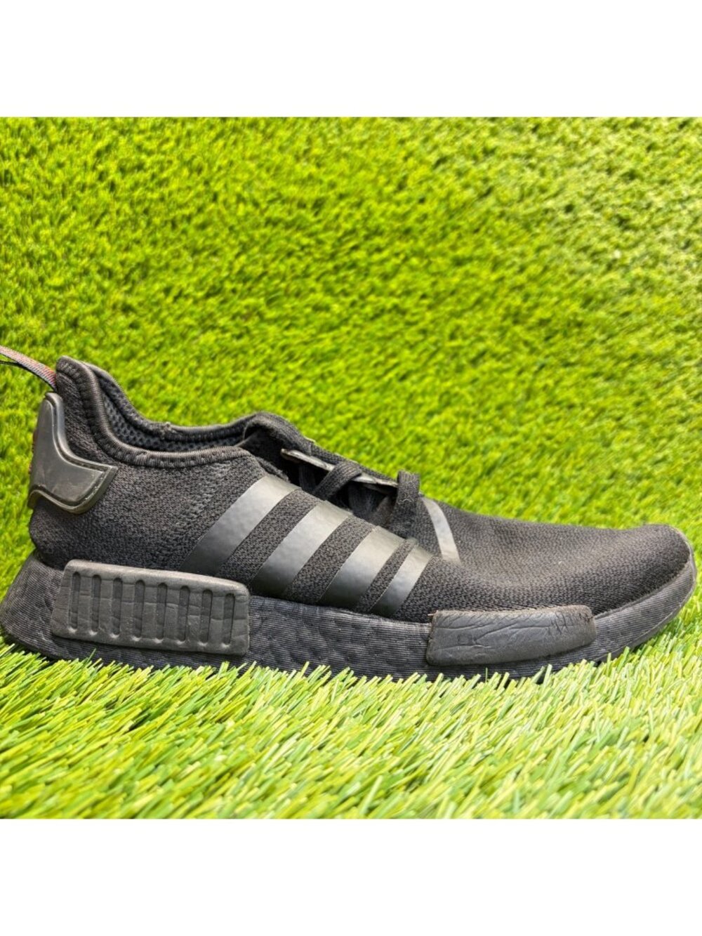 Adidas NMD R1 Womens Size 9 Core Black Athletic Running Walking Shoes Sneakers